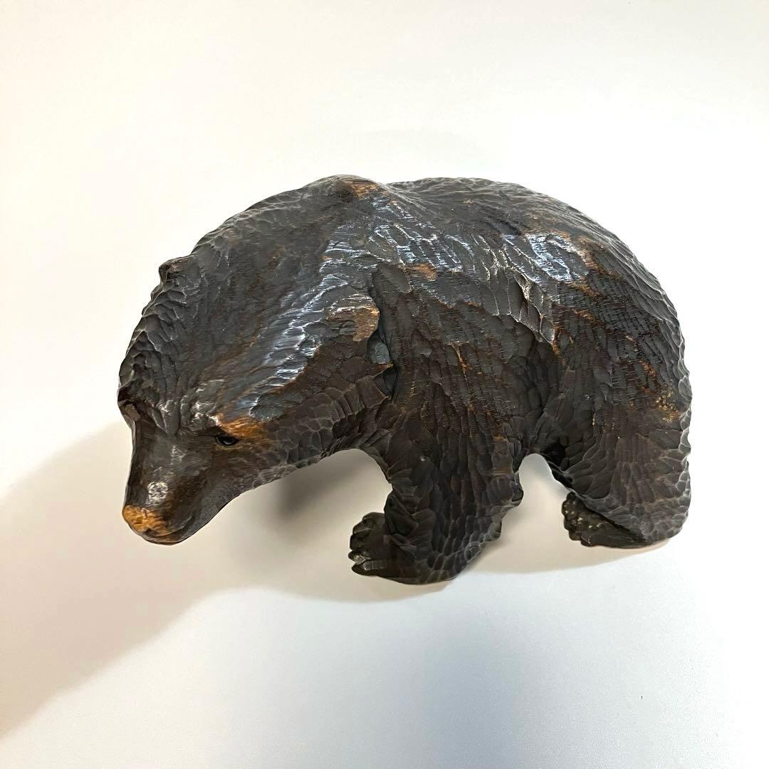 北海道　旭川　古作　アイヌ　木彫りの熊　木彫り熊　木彫熊　クマ　民芸　伝統工芸