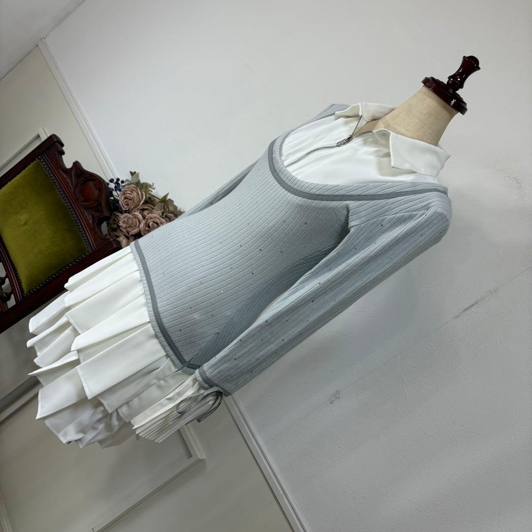 20 美品 RANDY プリーツ ワンピース 骨格ウェーブ 参戦服｜20 美品