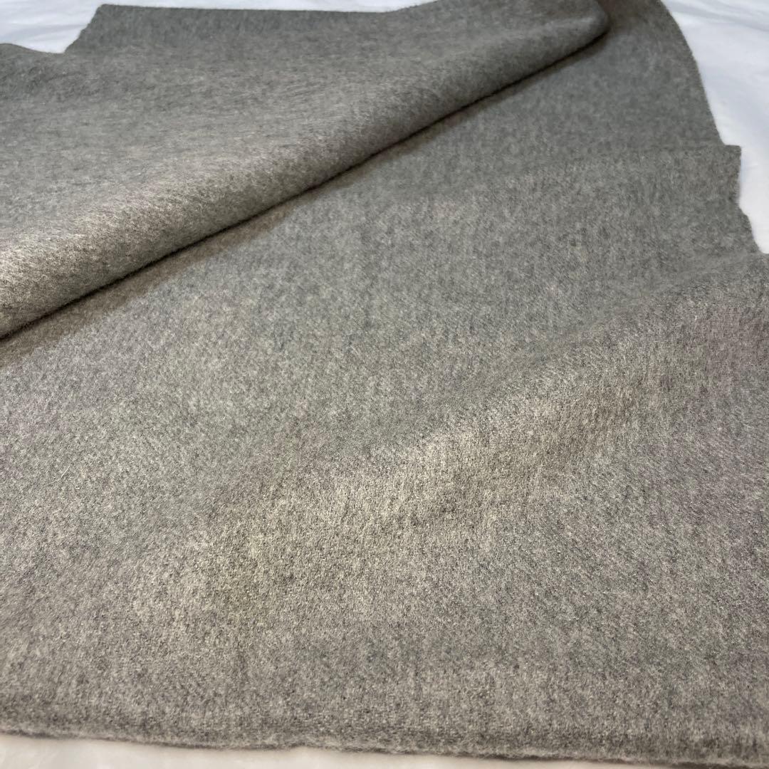 美品 ジョンストンズ カシミヤ100％ 中判ストール グレー 国内正規品