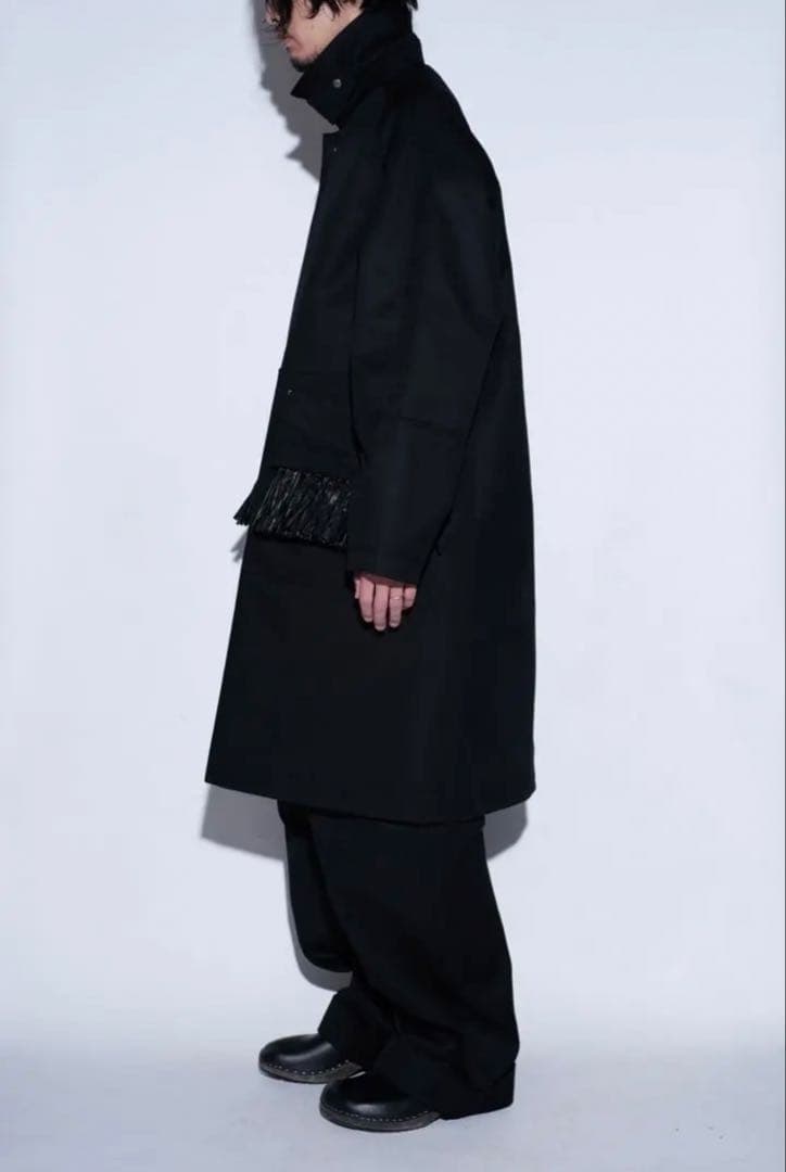ジャケット・アウター OUAT 006 BLACK MOTORCYCLE COAT