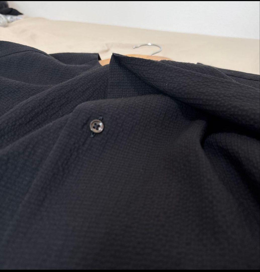 ETHOSENS エトセンス リネン ノーカラー レイヤードシャツ SIZE 2