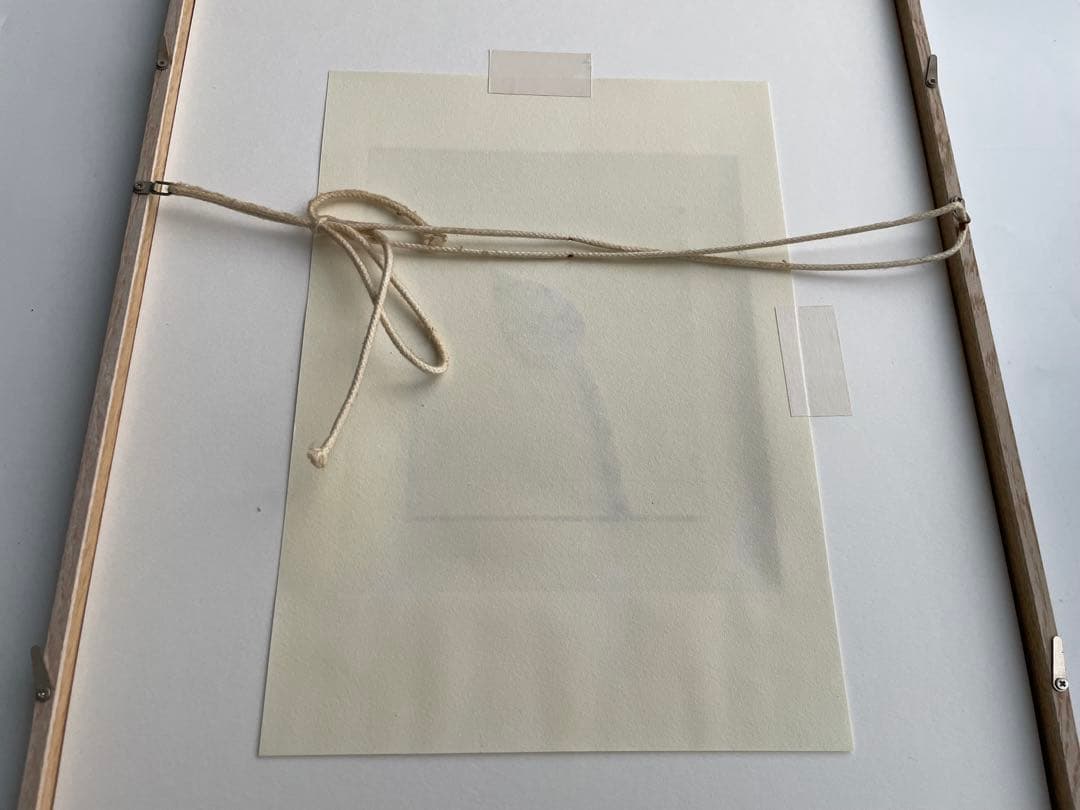 画家　作者不明　MORPHEME 2002 アート　額入　蕾　ボタニカルアート