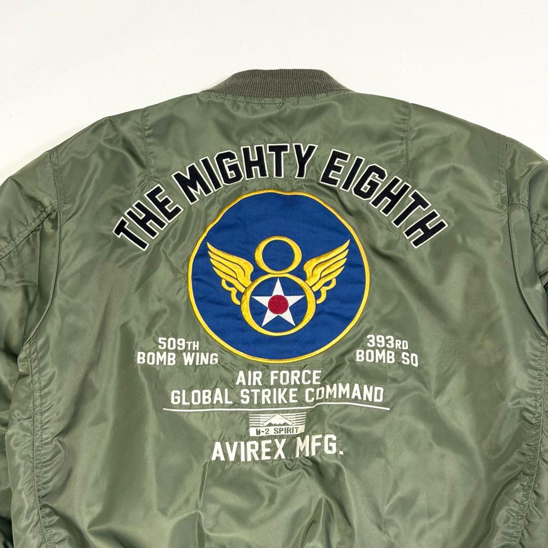 アヴィレックス MA-1 フライトジャケット アメリカ 星条旗 カーキ L