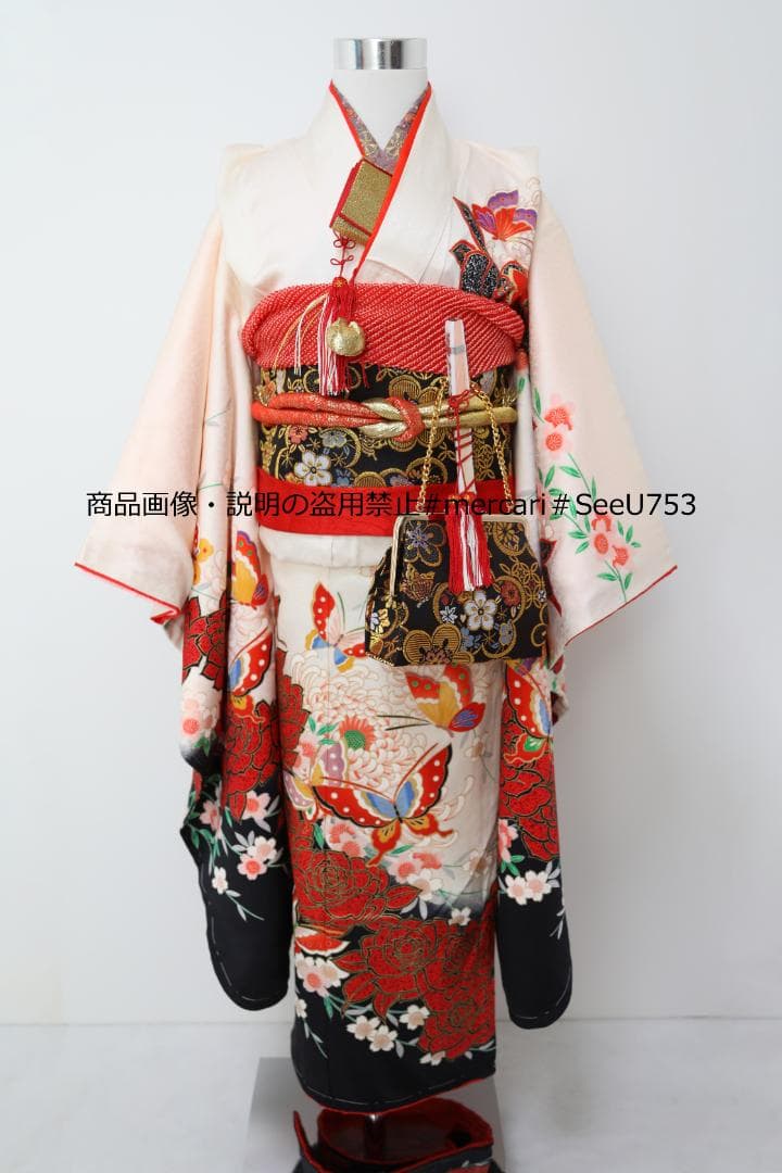 七五三　7歳　新品　正絹　着物　セット　女の子 *c01