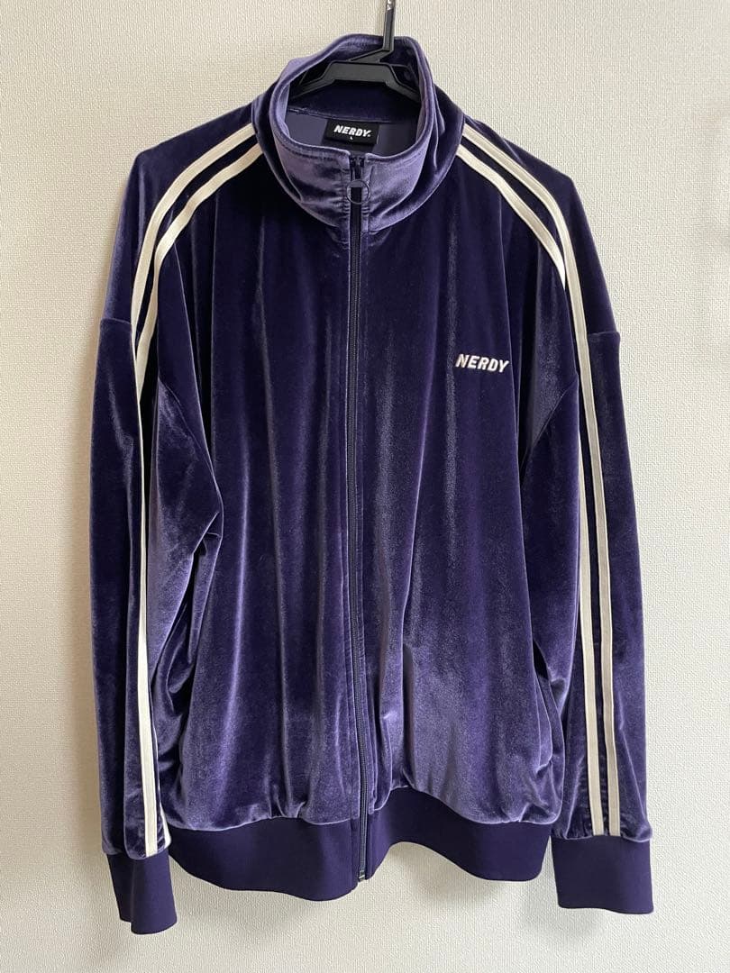 NERDY ベロアジャージ上下セット L パープル - メルカリ