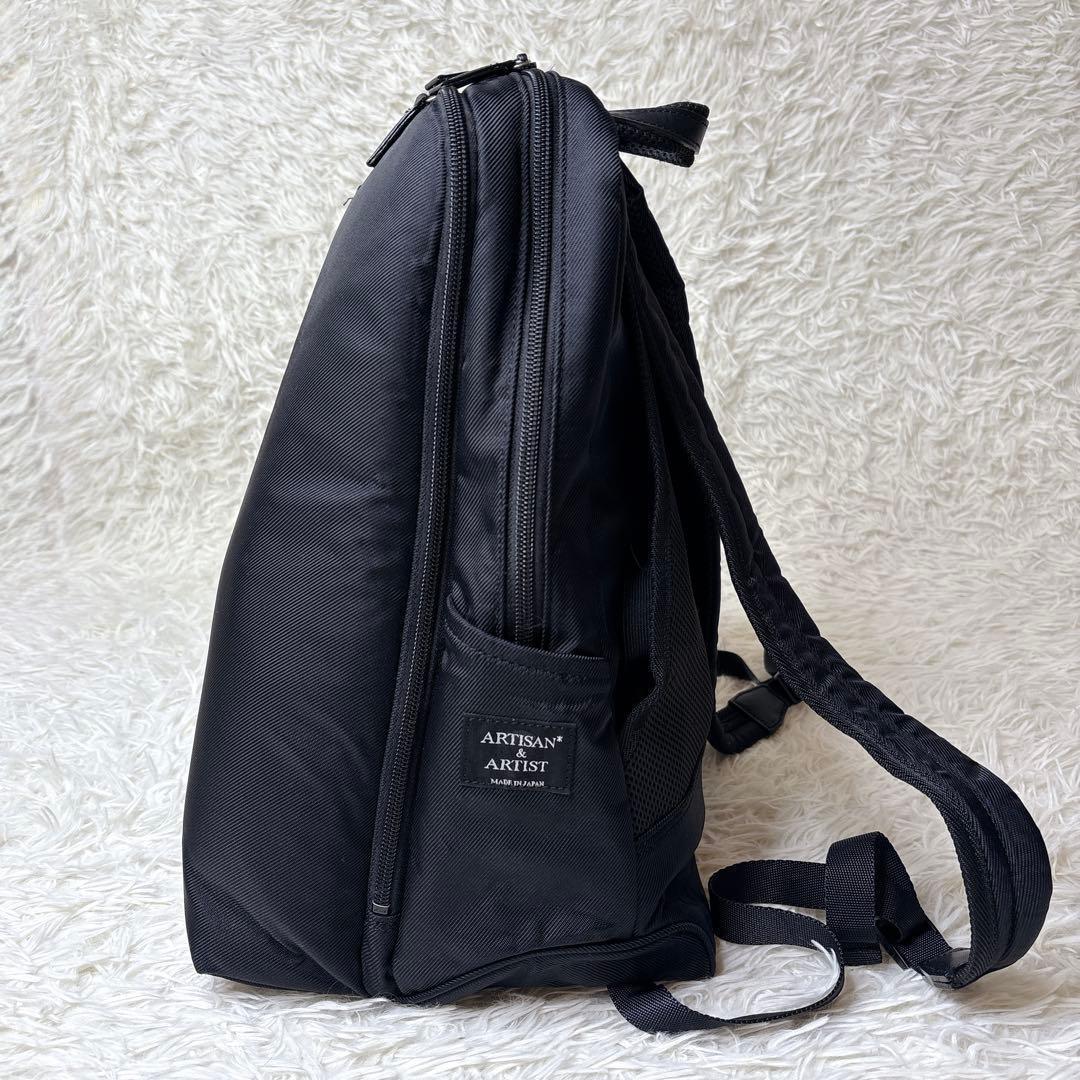 アルティザン&アーティスト リュック 多機能 マザーズバッグ 黒 自立 多機能