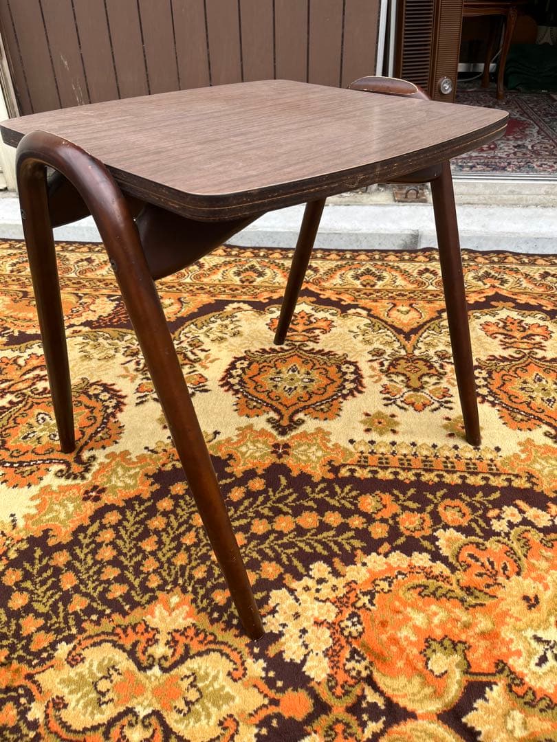 希少 HSK 飛騨産業 キツツキ アイガー サイドテーブル 昭和レトロ 当時