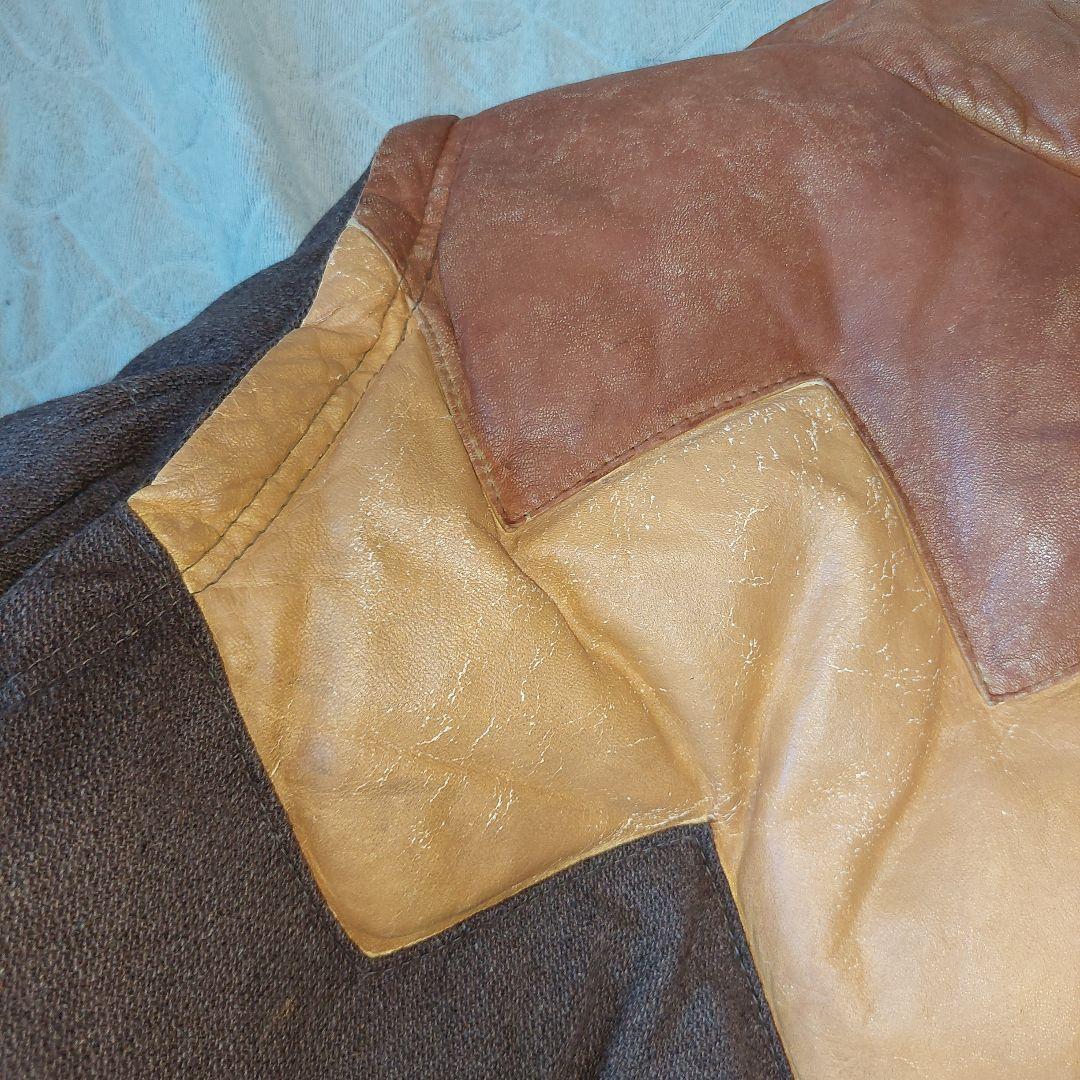 SHOTT ショット ダウンジャケット　ダウンベスト　2WAY 本革　ウール