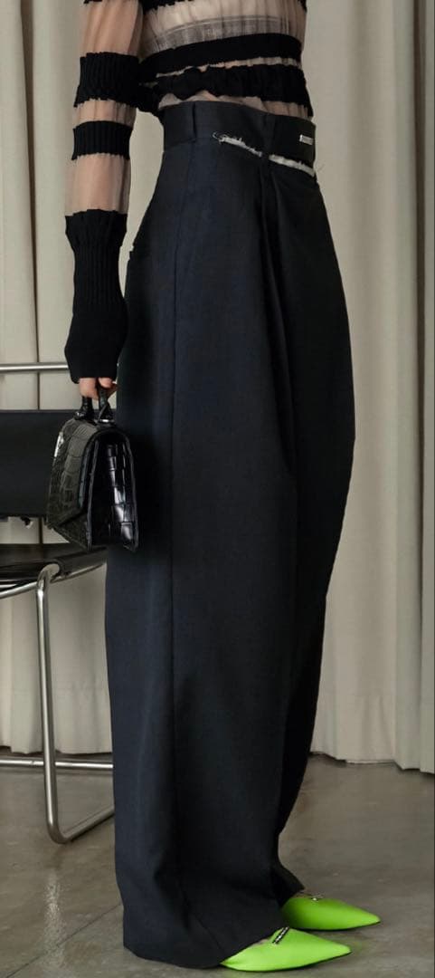 prank projectダークグレー ワイドパンツ ポリエステル混紡