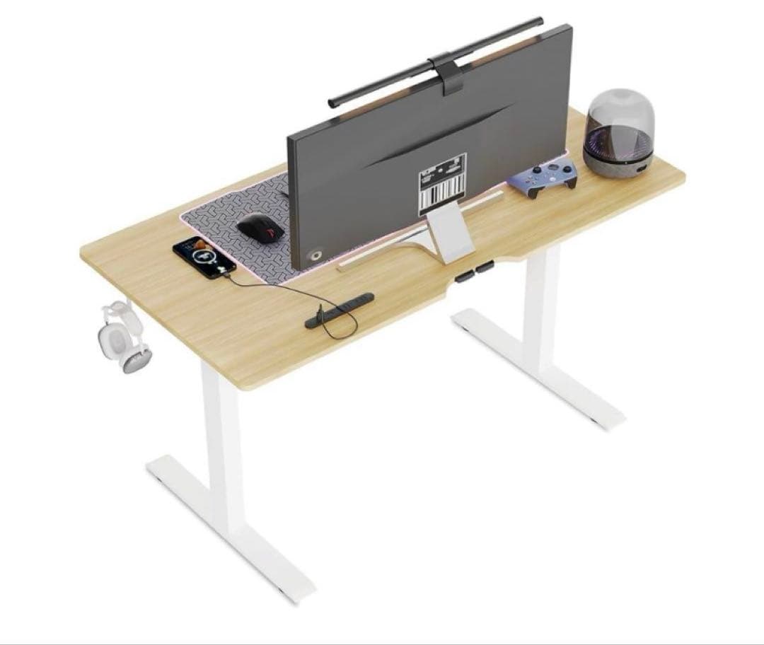 机　昇降式デスク　パソコンデスク　120cm×60cm 高さ72〜117cm