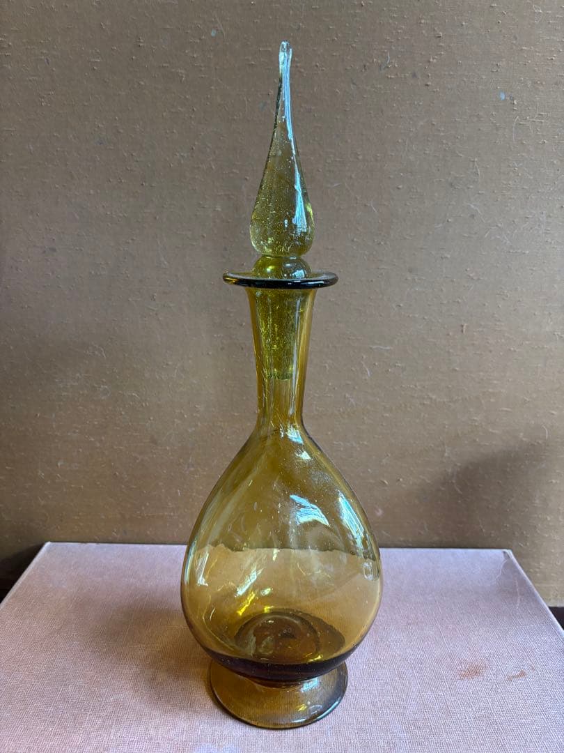 倉敷ガラス 小谷眞三 民藝 民芸 デキャンタ 角瓶 吹きガラス 倉敷