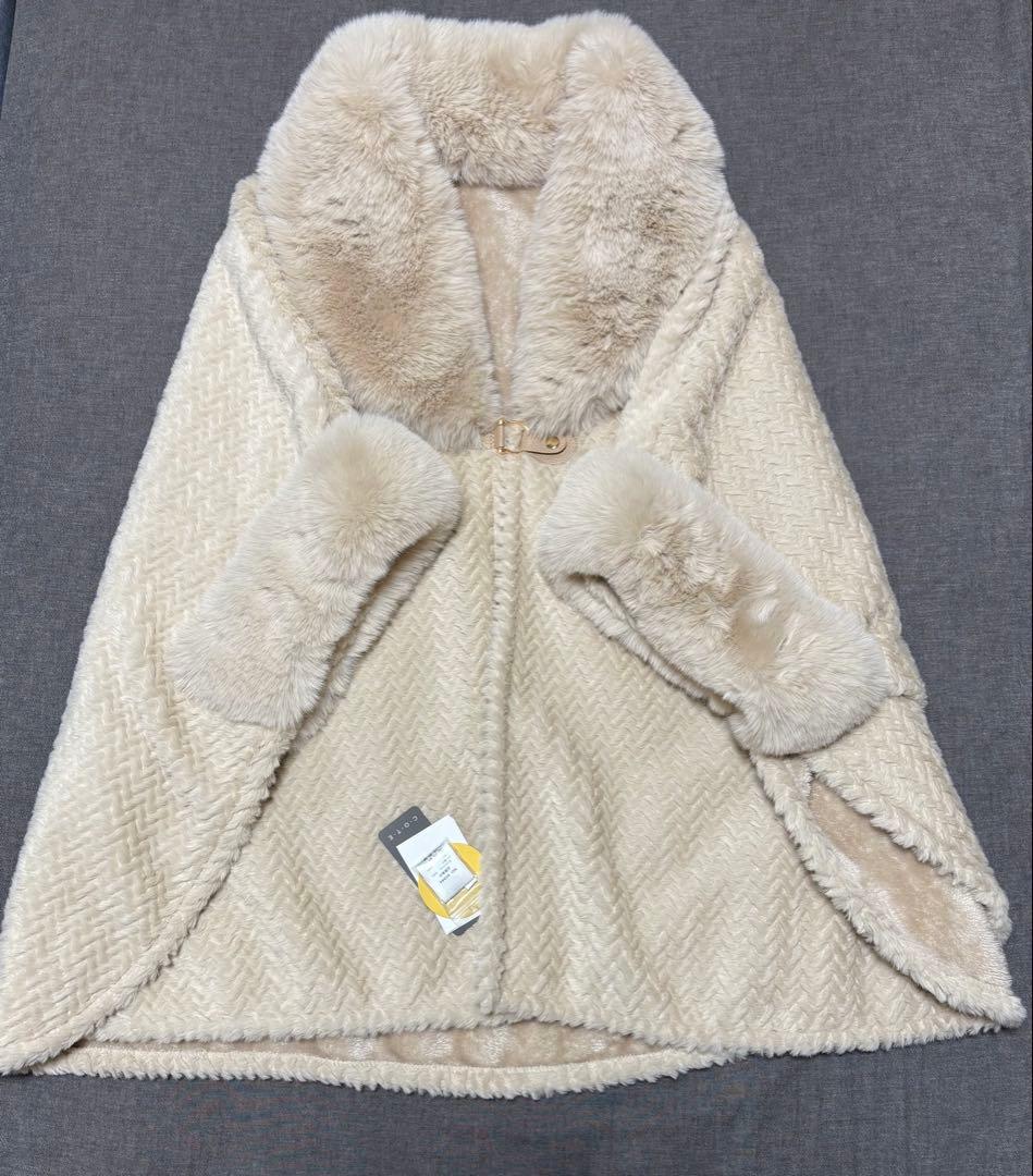 ISHIKAWA-LABO（イシカワラボ）ファー付きポンチョ 【タグ付き