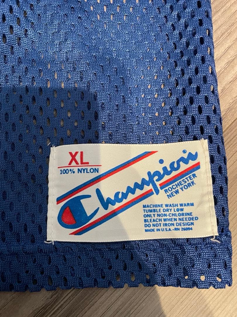 Champion メッシュバスケットボールウェア XL 青