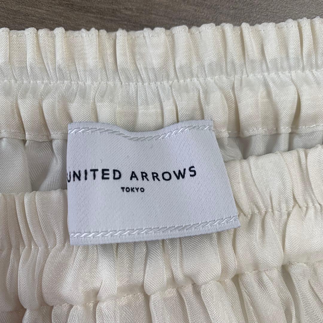 【新品】UNITED ARROWS シャンブレー オーガンザ ポケット スカート