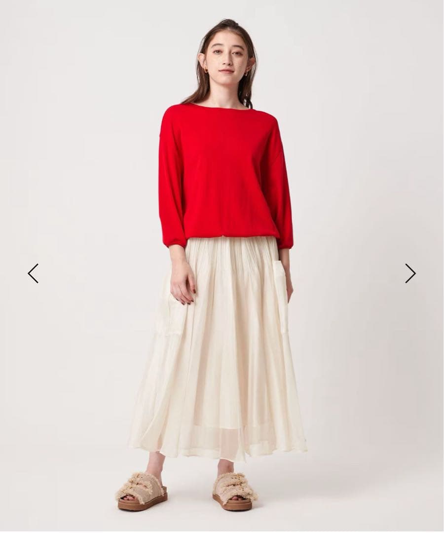 【新品】UNITED ARROWS シャンブレー オーガンザ ポケット スカート