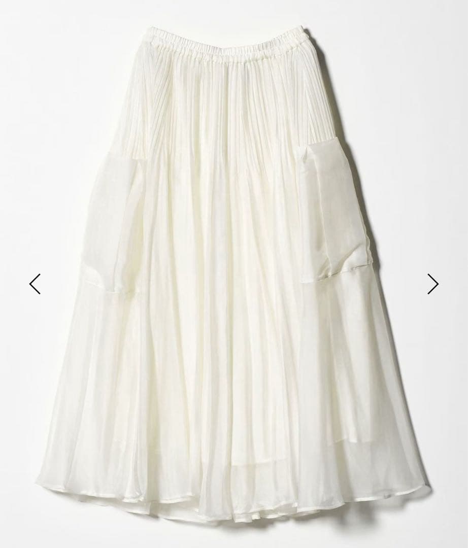 【新品】UNITED ARROWS シャンブレー オーガンザ ポケット スカート