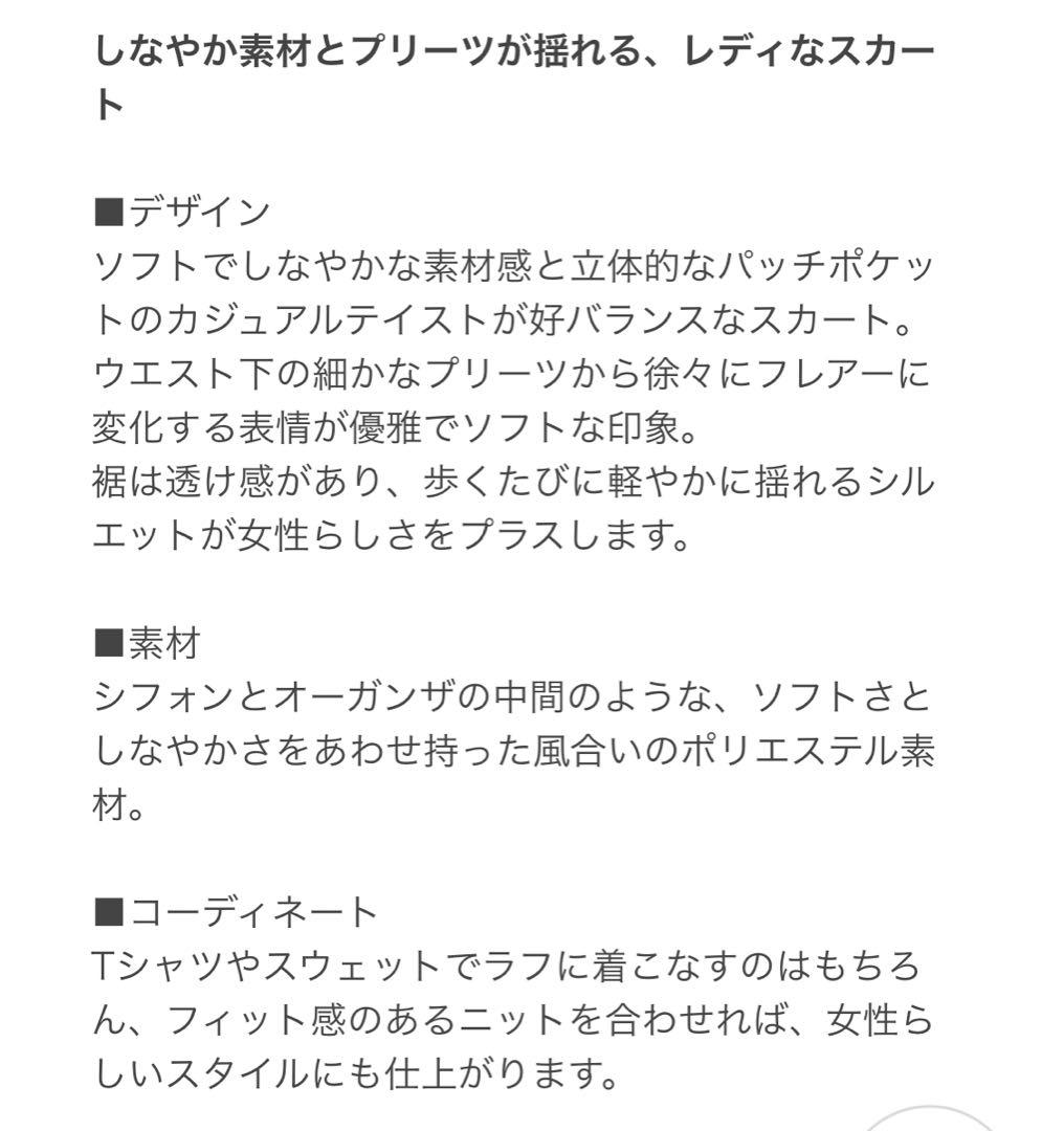 【新品】UNITED ARROWS シャンブレー オーガンザ ポケット スカート