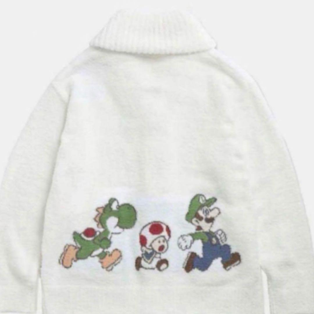 【新品未使用】ジェラートピケ スーパーマリオ ジャガードショールカーディガン
