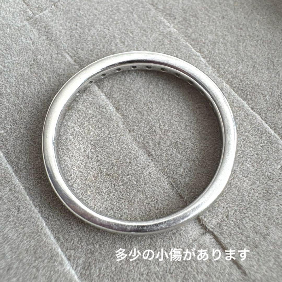 【美品】4℃ Pt950 ダイヤモンド リング ハーフエタニティ　10.5号
