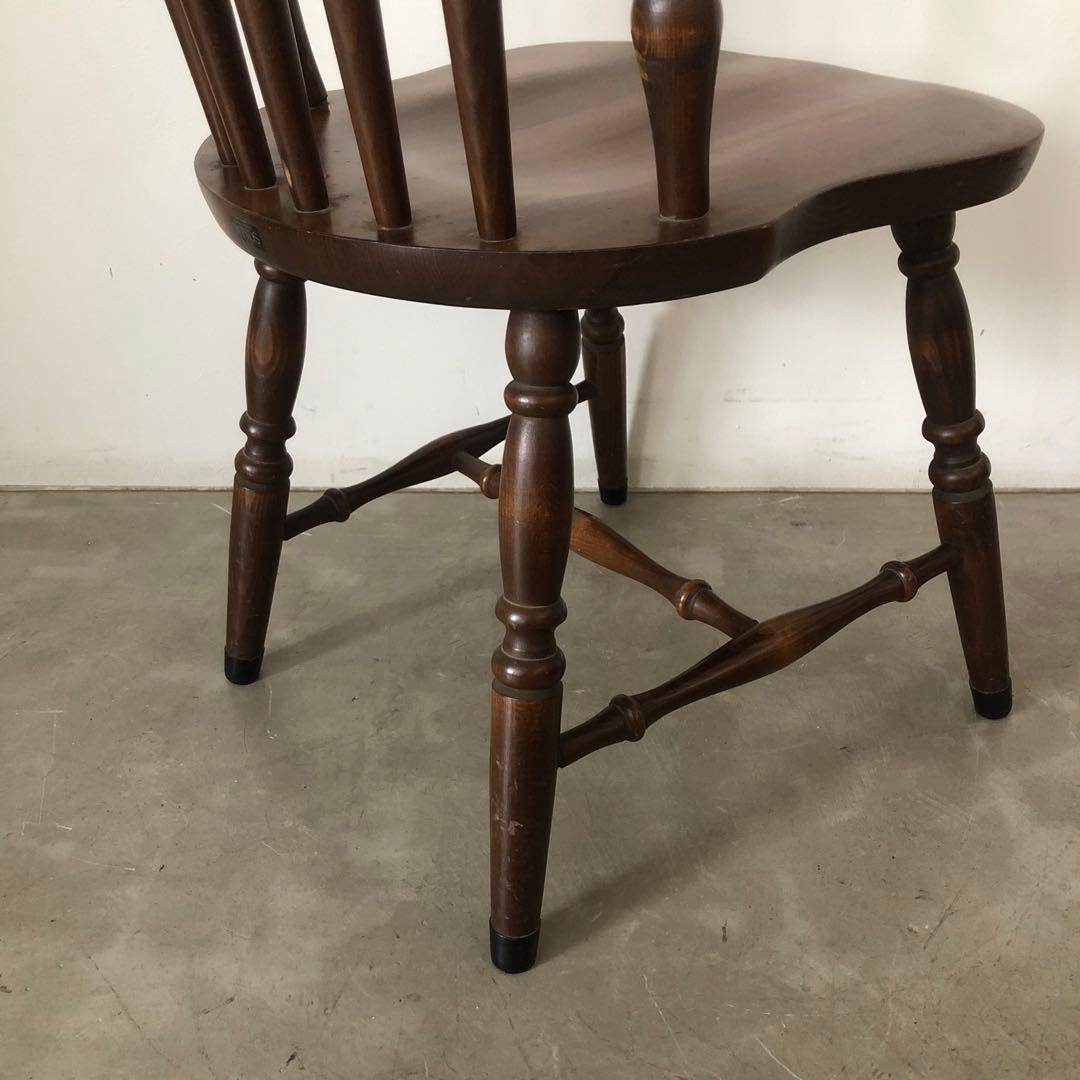 レトロ　アンティーク　古家具　キツツキ　柏木工　飛騨産業　ウィンザーチェア　椅子