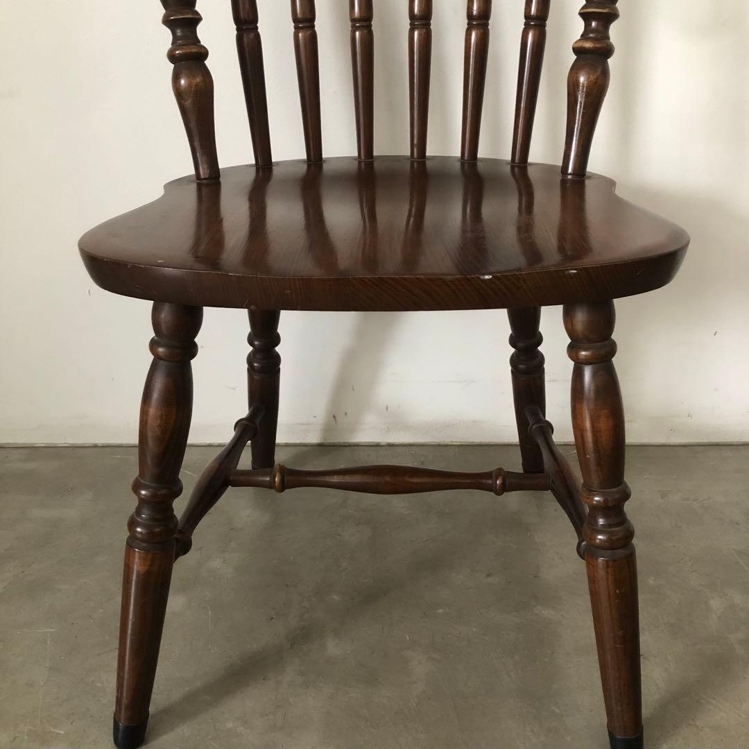 レトロ　アンティーク　古家具　キツツキ　柏木工　飛騨産業　ウィンザーチェア　椅子