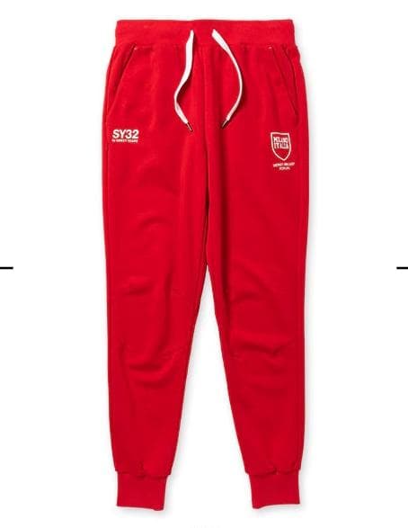 SY32 SHIELD LOGO 上下セットアップ 赤 Mサイズ スウェット