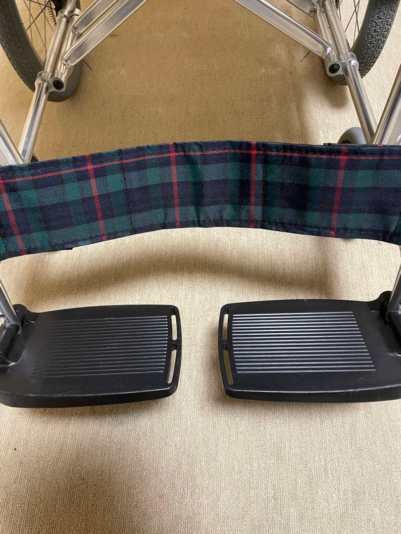 MIKI 介助用車椅子 折りたたみ チェック柄　MPCN－46JD