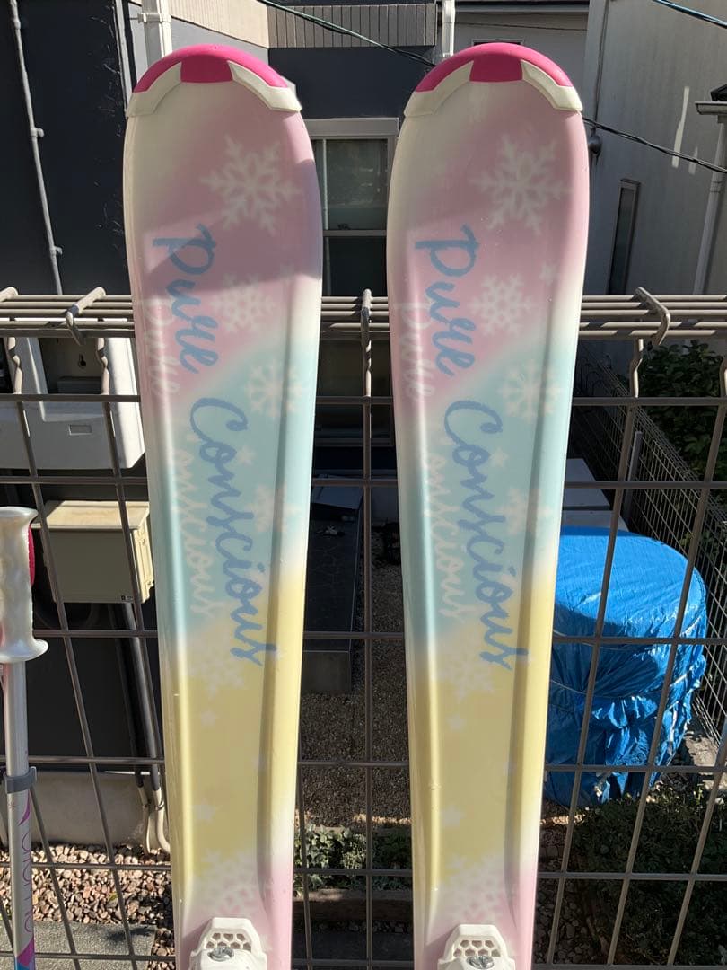 女の子向け スキー板130cm＋ストックセットPure Conficient - メルカリ