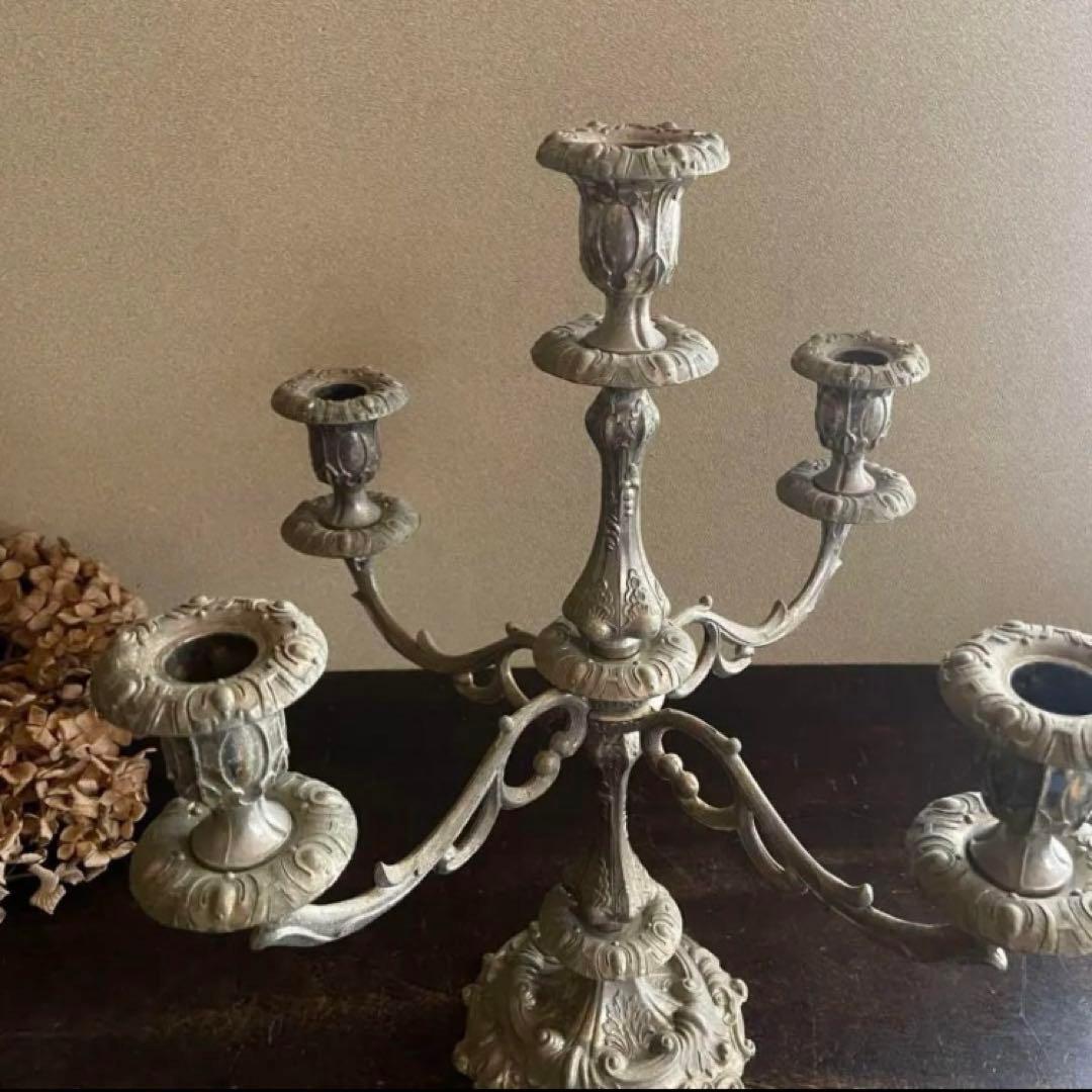 ビンテージ　キャンドルスタンド　蝋燭立て　アンティーク　ブロカント