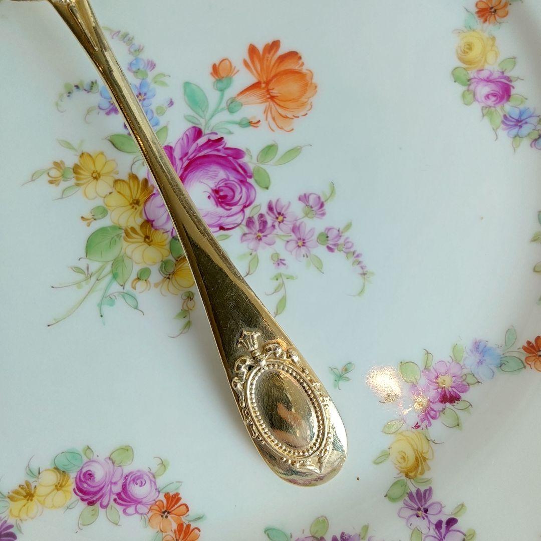 フランス　スターリングシルバー　リボン　スプーン　希少