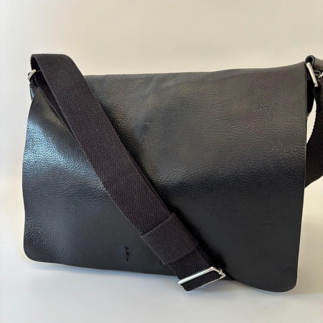 希少✨オールドgapオールレザーバッグメッセンジャーバッグ　ブラック