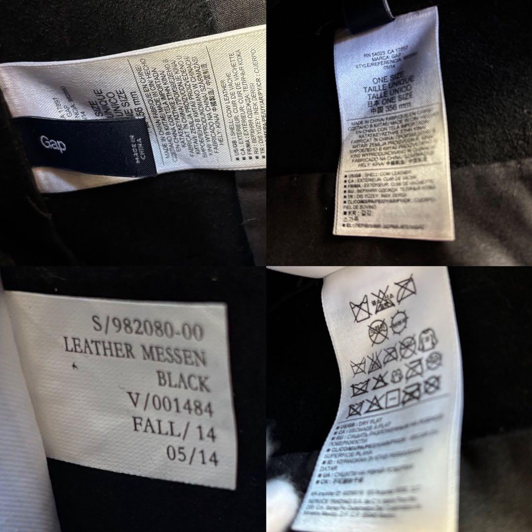 希少✨オールドgapオールレザーバッグメッセンジャーバッグ　ブラック