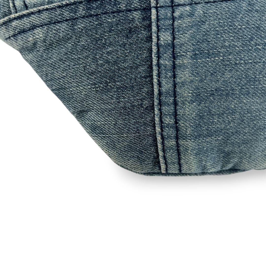 美品　ポロラルフローレン　ボディバッグ　デニム　パッチワーク　ウエストポーチ　青