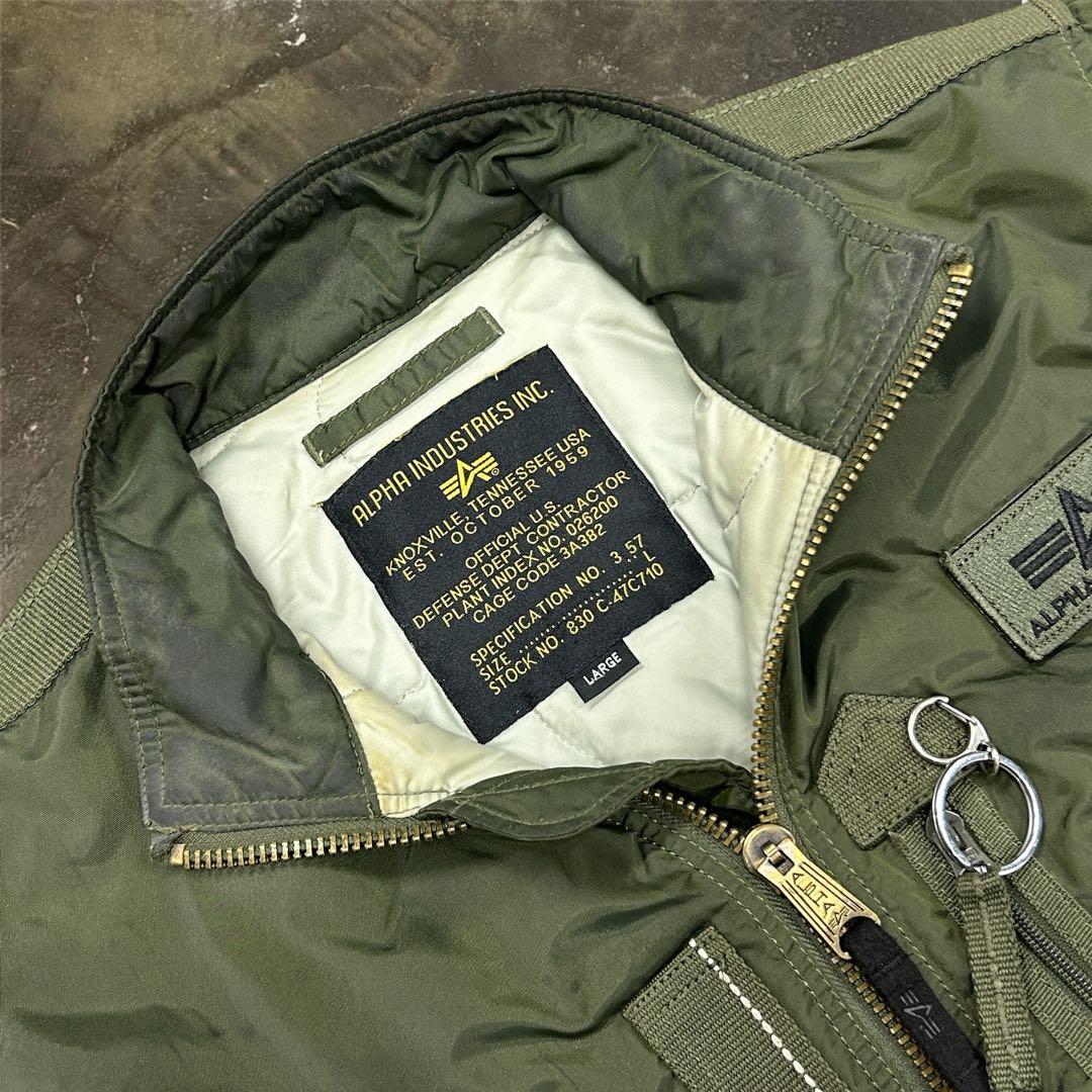 ☆ALPHA INDUSTRIES MA-1 フライトジャケット L オリーブ - ジャケット