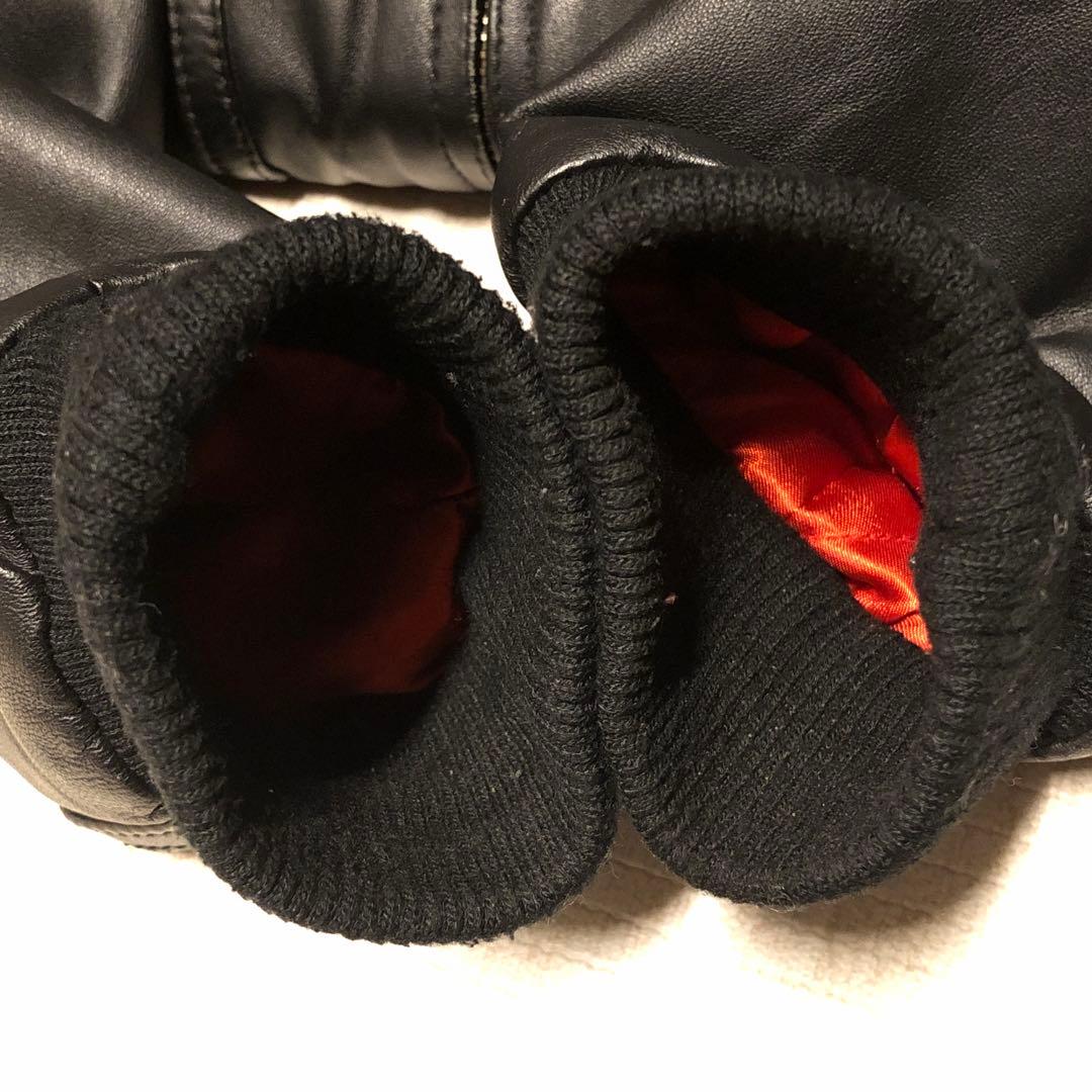 CWU-45P羊革ラムレザー短丈フライトジャケット黒赤MA-1 中綿 XL