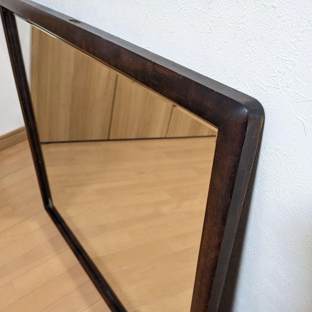 ミエ ミラー姿見 鏡 アンティーク木製 銅引鏡 特大全身ヴィンテージ