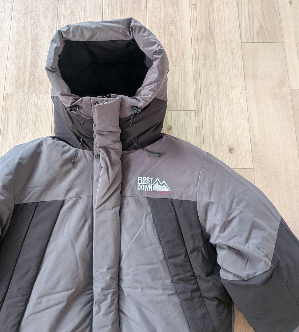 ファーストダウン パネルショートダウン グレー L ほぼ新品