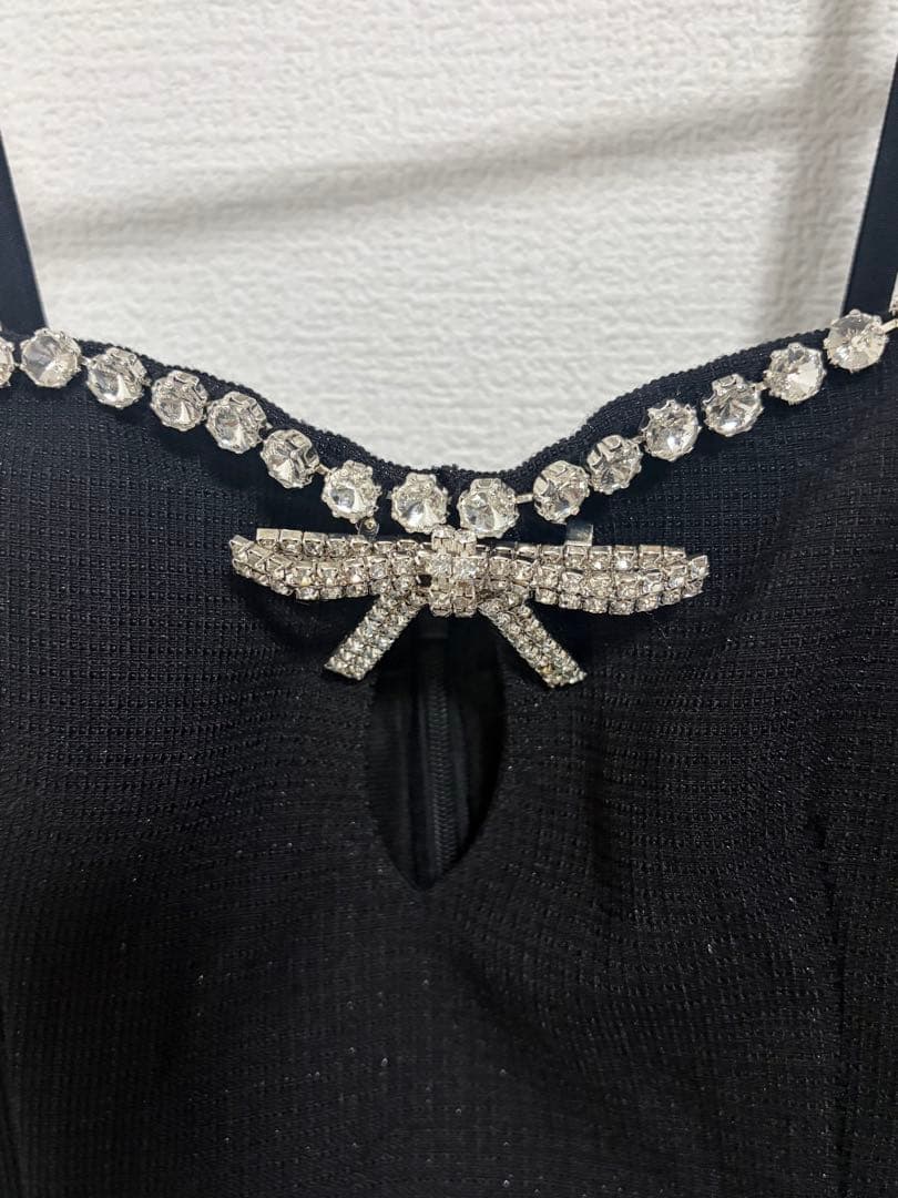m*﻿様 カットアウトビジューキャミソールドレス／jewels キャバドレス　s