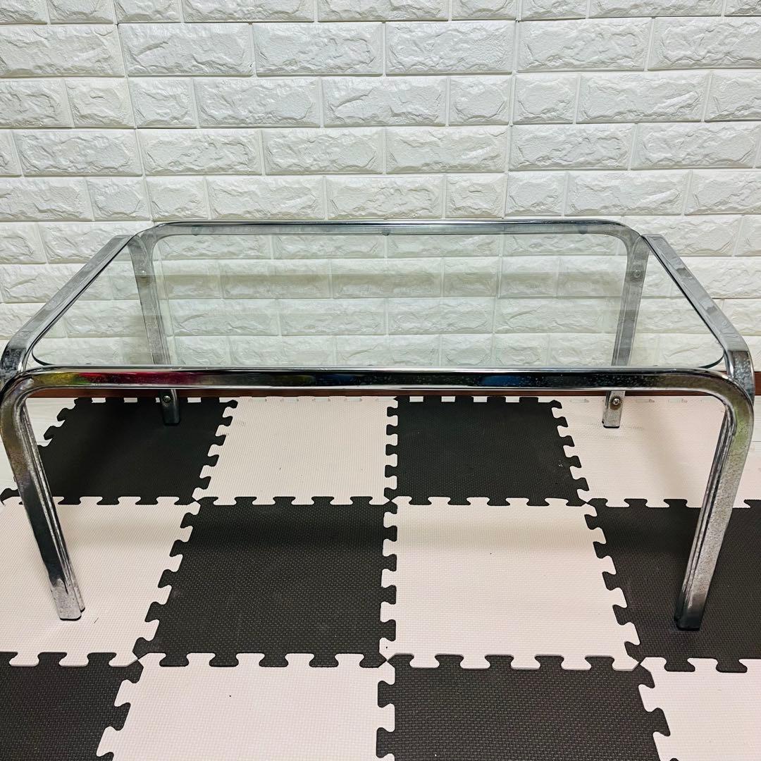 昭和レトロ 当時物ガラステーブル センターテーブル 82cm×48cm - メルカリ