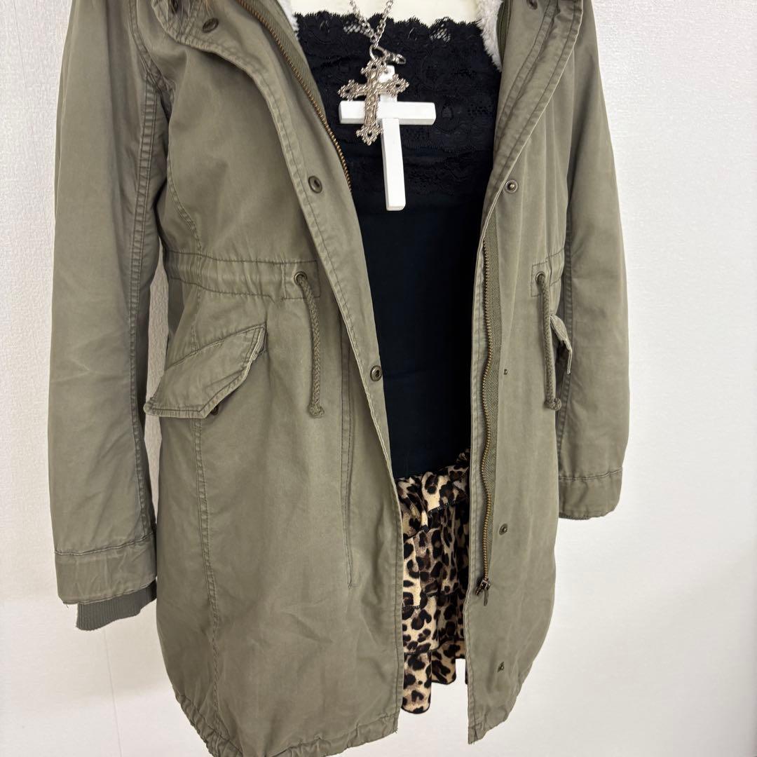 y2k 00s archive グランジフェアリー ファー付コート 森ガール y2k