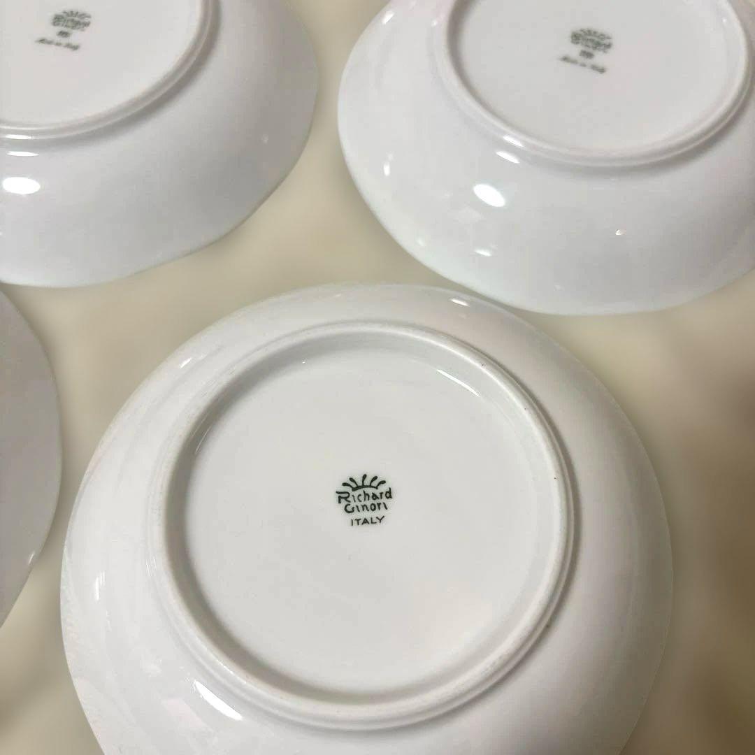 リチャードジノリ ベッキオホワイト ラウンド14cm 5枚