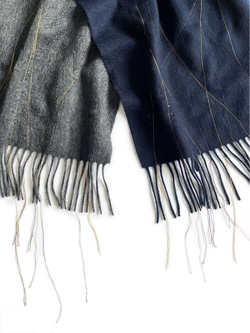 amachi. ダブルストール ネイビー×グレー