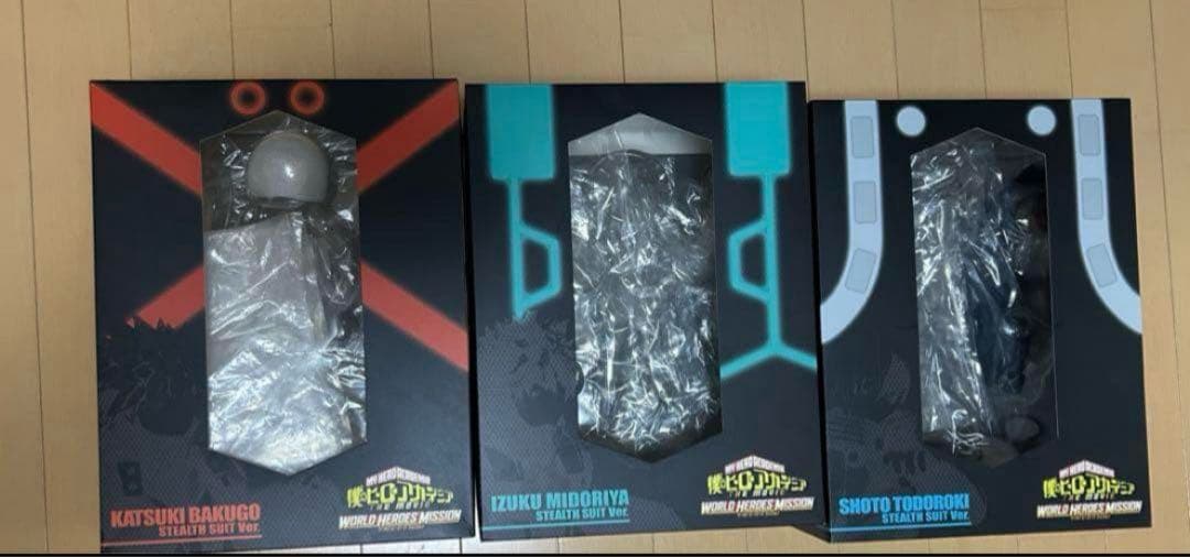 ヒロアカ　緑谷　爆豪　轟フィギュア　セット　ワールドヒーローズミッション