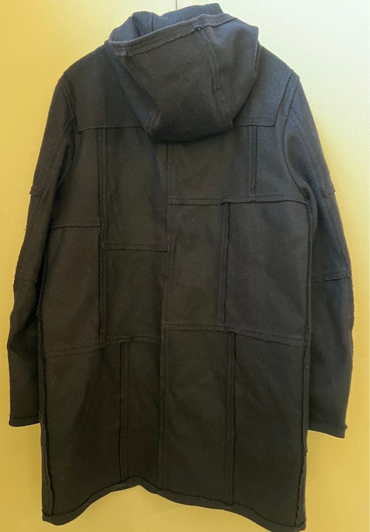 コムデギャルソンシャツ　パッチワークダッフルコート S ネイビー