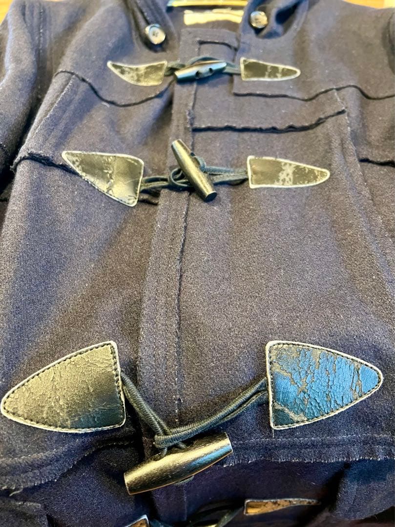 コムデギャルソンシャツ　パッチワークダッフルコート S ネイビー