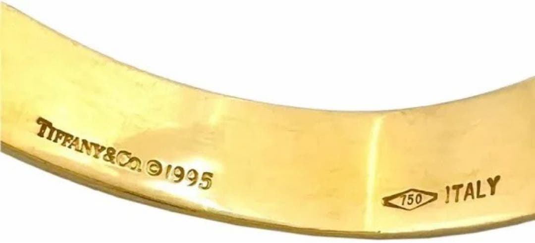 [超美品]ティファニー　ブレス　アトラス　750　K18　YG　バングル
