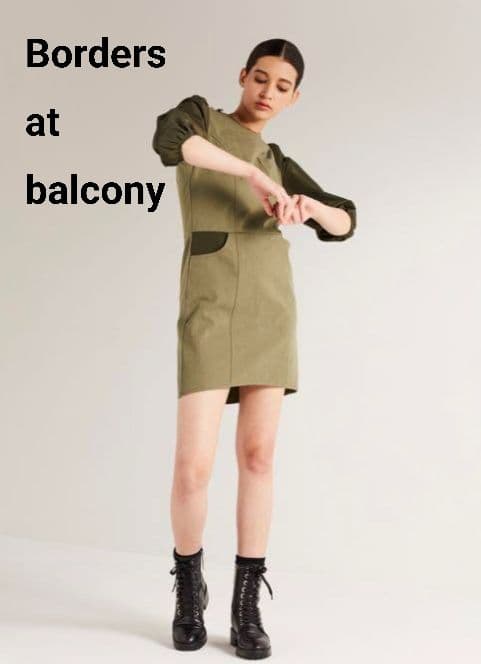 ボーダーズアットバルコニーデニムミニワンピース