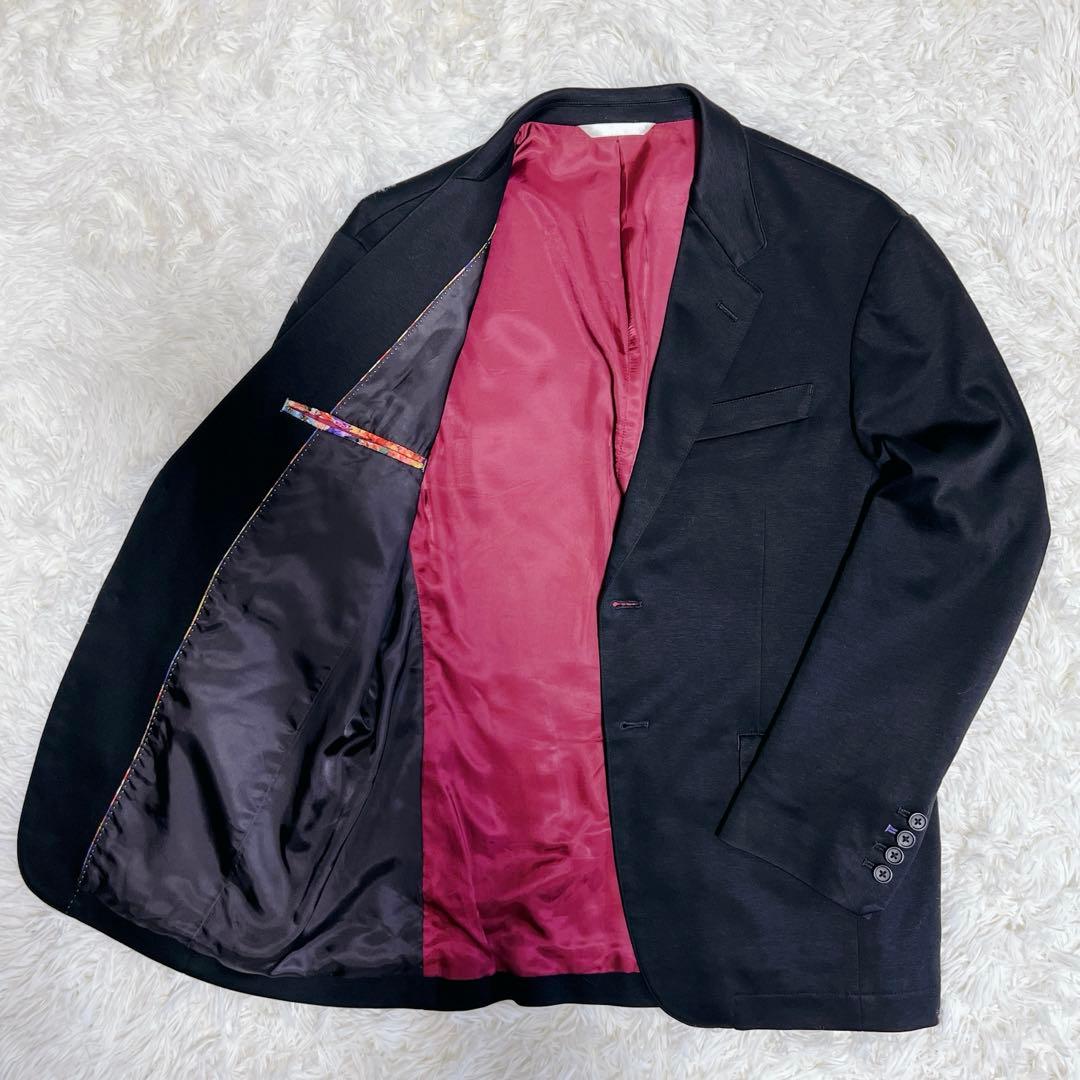 PaulSmith ポールスミス　テーラードジャケット　花柄　ブラック　L 美品