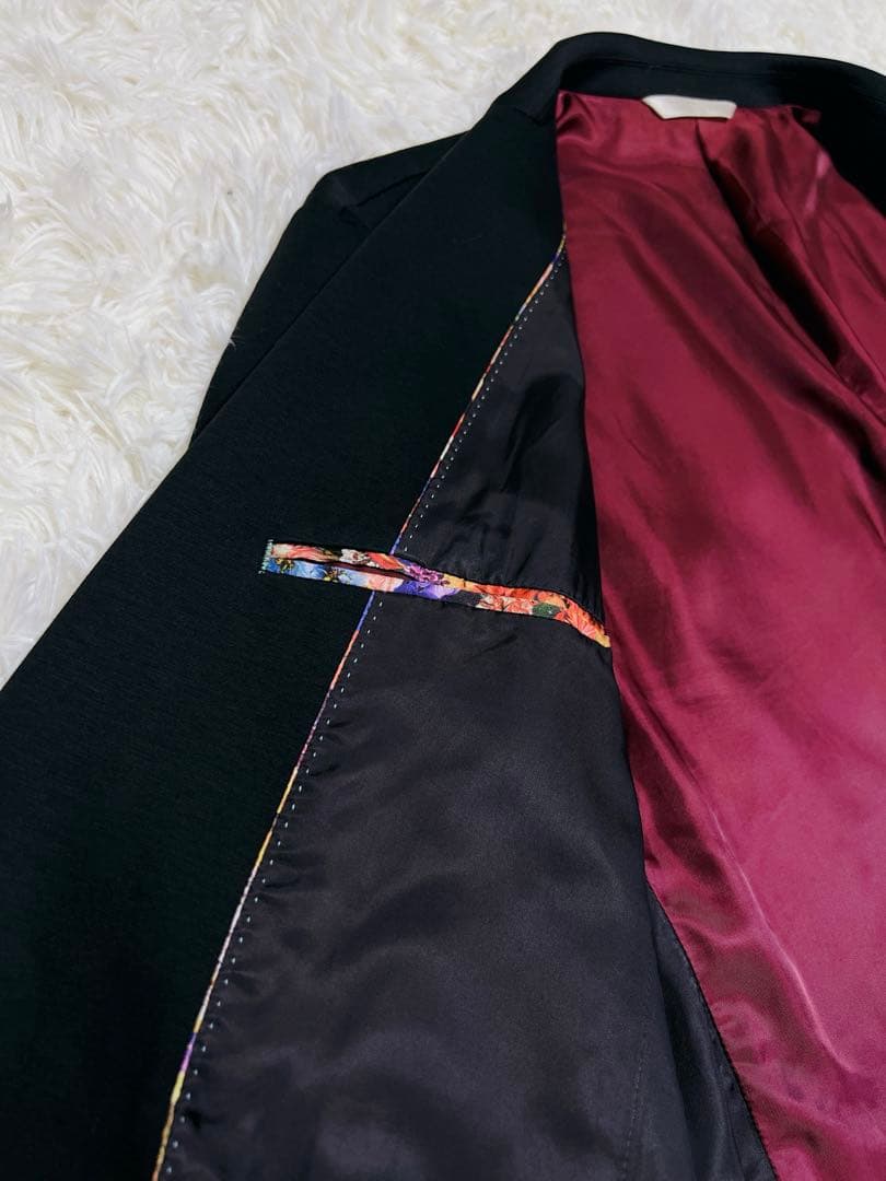 PaulSmith ポールスミス　テーラードジャケット　花柄　ブラック　L 美品