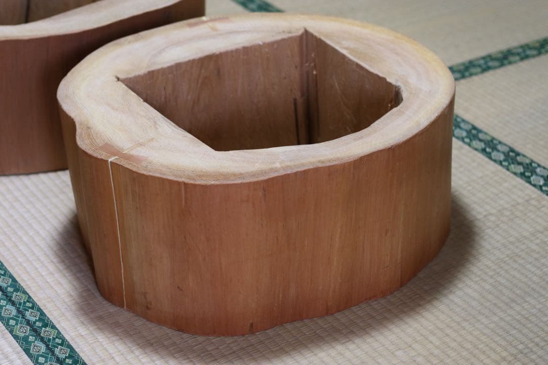 ローテーブル　檜　一枚板　無垢　白木　180cm  厚み10cm